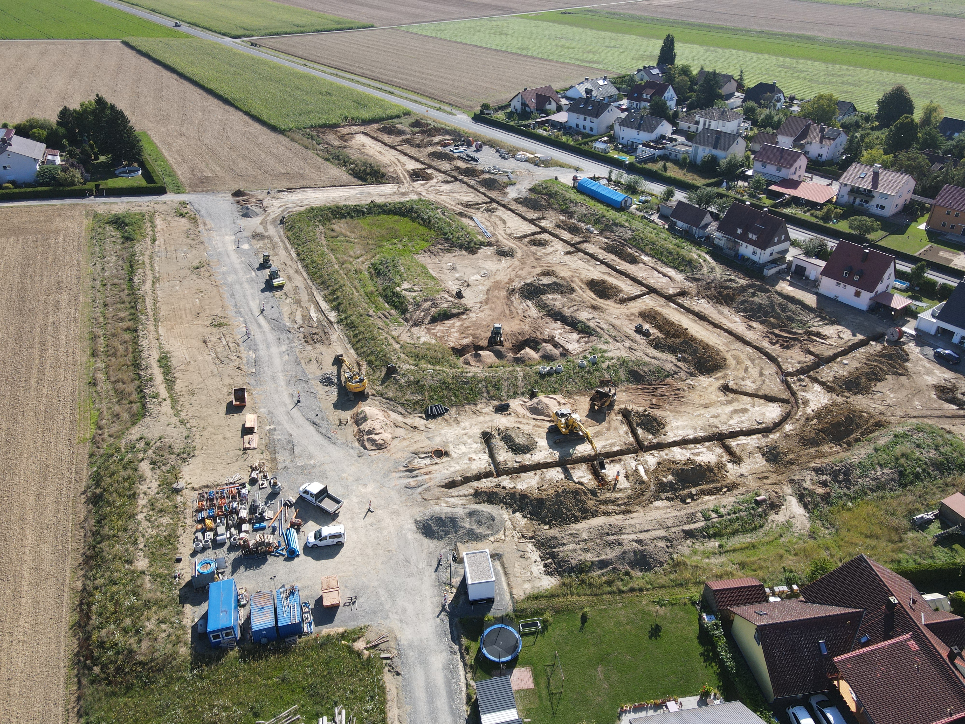 Neubaugebiet Bildacker in Moos: Blick über das Gelände, Aufnahme 1